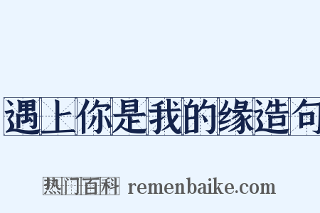 遇上你是我的缘造句是什么意思的图片